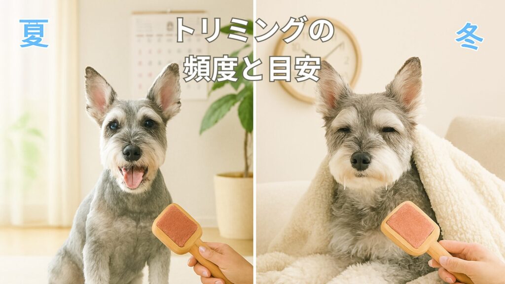 トリミングの頻度と目安画像