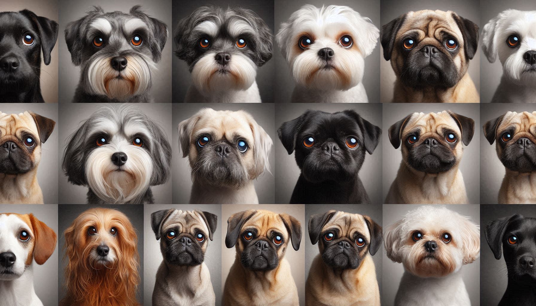 目やにが出やすい犬種の集合写真